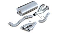 Corsa Performance 3.0in. Cat-Back Single Side Exit with Twin 4.0in. Polished Pro-Series Tips 14220