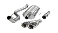 Corsa Performance 3.0in. Cat-Back Single Side Exit with Twin 4.0in. Polished Pro-Series Tips 14393