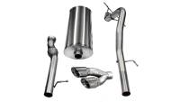 Corsa Performance 3.0in. Cat-Back Single Side Exit with Twin 4.0in. Polished Pro-Series Tips 14882