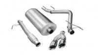 Corsa Performance 3.0in. Cat-Back Single Side Exit with Twin 4.0in. Polished Pro-Series Tips 14900