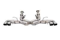 Corsa Performance 3.0in. Track Series Cat-Back Muffler Delete Exhaust System with 4.5in. Polished Pro-Series Tips 21104