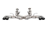 Corsa Performance 3.0in. Track Series Cat-Back Muffler Delete Exhaust System with 4.5in. Black PVD Pro-Series Tips 21104BLK