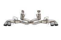 Corsa Performance 3.0in. Muffler Delete 4 Valve Cat-Back Exhaust System with NPP Sound control and 4.5in. Polished Pro-Series Tips 21106