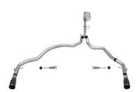 Corsa Performance 3.0in. Dual Rear Exit Catback Exhaust System with Flat Cut 4.0in. Dual Wall Tips 21164BLK