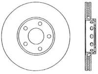 StopTech Sport Slotted Cryo Brake Rotor; Rear Left