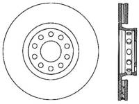 StopTech Sport Slotted Cryo Brake Rotor; Front Left