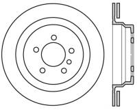 StopTech Sport Slotted Cryo Brake Rotor; Rear Left