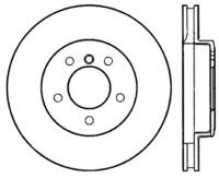 StopTech Sport Slotted Cryo Brake Rotor; Front Left