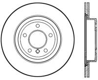 StopTech Sport Slotted Brake Rotor; Rear Right