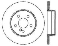 StopTech Sport Slotted Brake Rotor; Rear Left