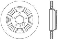 StopTech Sport Slotted Brake Rotor; Rear Left