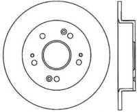 StopTech Power Slot Slotted 06-08 Honda Civic Si CRYO Rear Left Rotor - 126.40040CSL