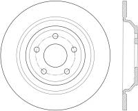 StopTech Sport Slotted Cryo Brake Rotor Rear Right 126.61123CSR