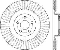 StopTech Sport Slotted 16-18 Ford Focus RS Front Left CRYO Rotor - 126.61124CSL