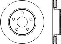 StopTech Sport Slot 07-17 Jeep Wrangler Slotted Left Front CRYO Rotor - 126.67068CSL