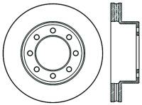 StopTech 09-12 Dodge Ram 2500 PU 2WD/4WD / 09-12 Ram 3500 PU 4WD Slotted Left Front CRYO Brake Roto - 126.67072CSL