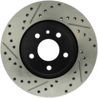 StopTech Sport Drilled/Slotted Brake Rotor; Front Right