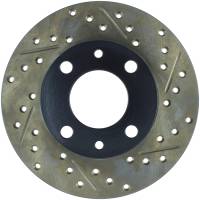 StopTech Sport Drilled/Slotted Brake Rotor; Front and Rear Left