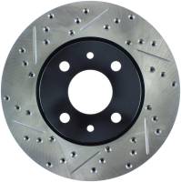 StopTech Sport Drilled/Slotted Brake Rotor; Front Right