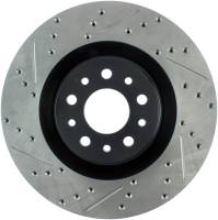 StopTech Sport Drilled/Slotted Brake Rotor; Front Right