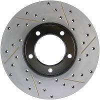 StopTech Sport Drilled/Slotted Brake Rotor; Front Left