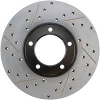 StopTech Sport Drilled/Slotted Brake Rotor; Front Right