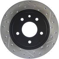 StopTech Sport Drilled/Slotted Brake Rotor; Rear Left