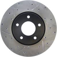 StopTech Sport Drilled/Slotted Brake Rotor; Front Right