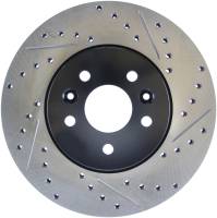 StopTech Sport Drilled/Slotted Brake Rotor; Front Left