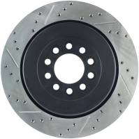 StopTech Sport Drilled/Slotted Brake Rotor; Front Left