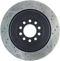 StopTech Sport Drilled/Slotted Brake Rotor; Front Right