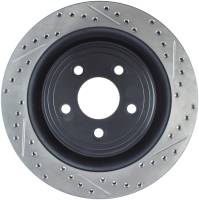 StopTech Sport Drilled/Slotted Brake Rotor; Rear Left