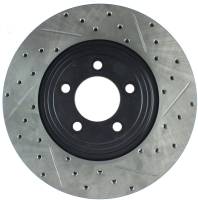 StopTech Sport Drilled/Slotted Brake Rotor; Front Left