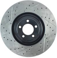 StopTech Sport Drilled/Slotted Brake Rotor; Front Right