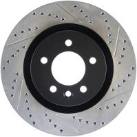 StopTech Sport Drilled/Slotted Brake Rotor; Front Left