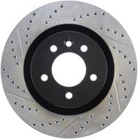 StopTech Sport Drilled/Slotted Brake Rotor; Front Right