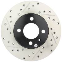 StopTech Sport Drilled/Slotted Brake Rotor; Front Right