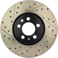 StopTech Sport Drilled/Slotted Brake Rotor; Front Right