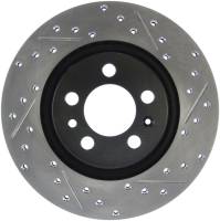 StopTech Sport Drilled/Slotted Brake Rotor; Front Left