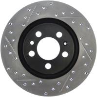 StopTech Sport Drilled/Slotted Brake Rotor; Front Right