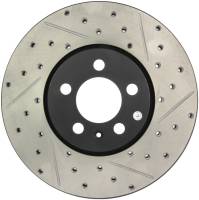 StopTech Sport Drilled/Slotted Brake Rotor; Front Left