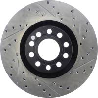 StopTech Sport Drilled/Slotted Brake Rotor; Front Left