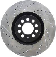 StopTech Sport Drilled/Slotted Brake Rotor; Front Right