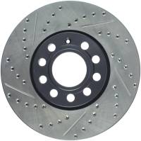 StopTech Sport Drilled/Slotted Brake Rotor; Front Right