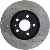 StopTech Sport Drilled/Slotted Brake Rotor; Front Left