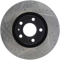 StopTech Sport Drilled/Slotted Brake Rotor; Front Right