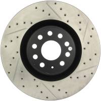 StopTech Sport Drilled/Slotted Brake Rotor; Front Left