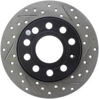 StopTech Sport Drilled/Slotted Brake Rotor; Rear Left