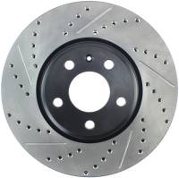 StopTech Sport Drilled/Slotted Brake Rotor; Front Right