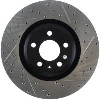 StopTech Sport Drilled/Slotted Brake Rotor; Front Left